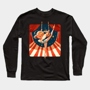 Circus show on flying trapeze Long Sleeve T-Shirt